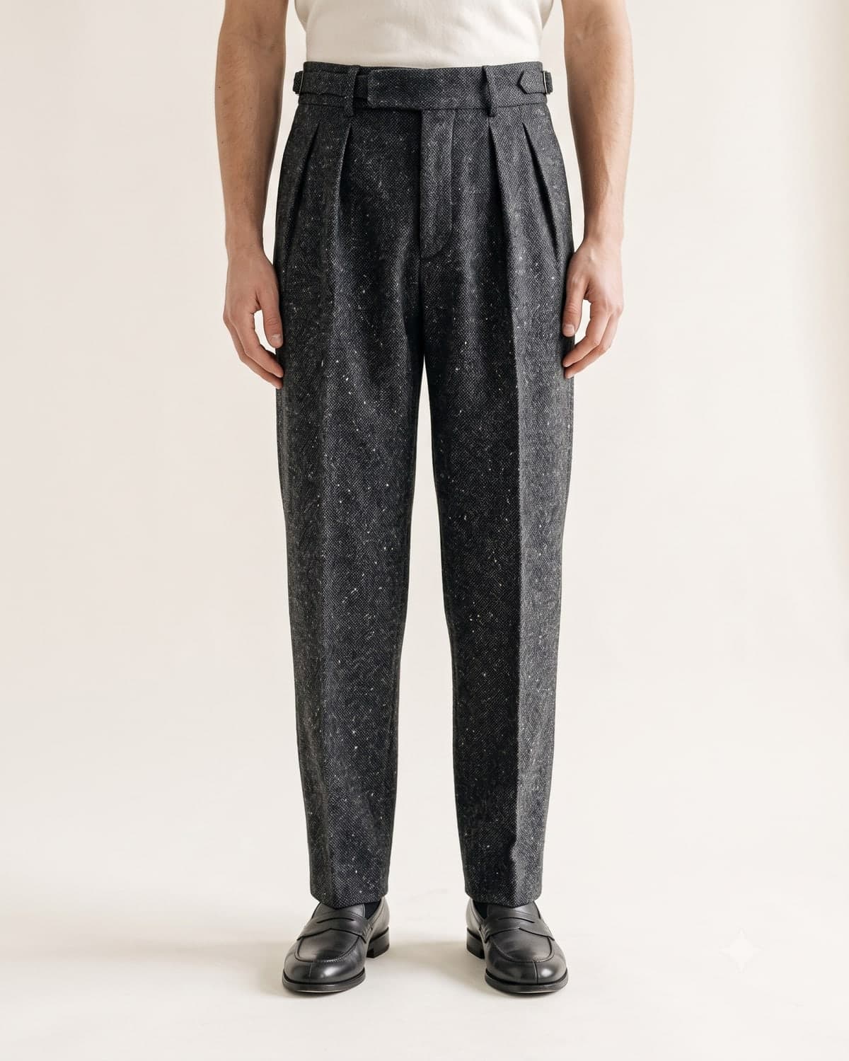 Pleated Wool Trouser